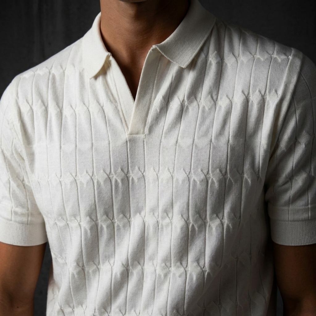 MEN’S POLO | TEXTURED KNIT | SHORT SLEEVE