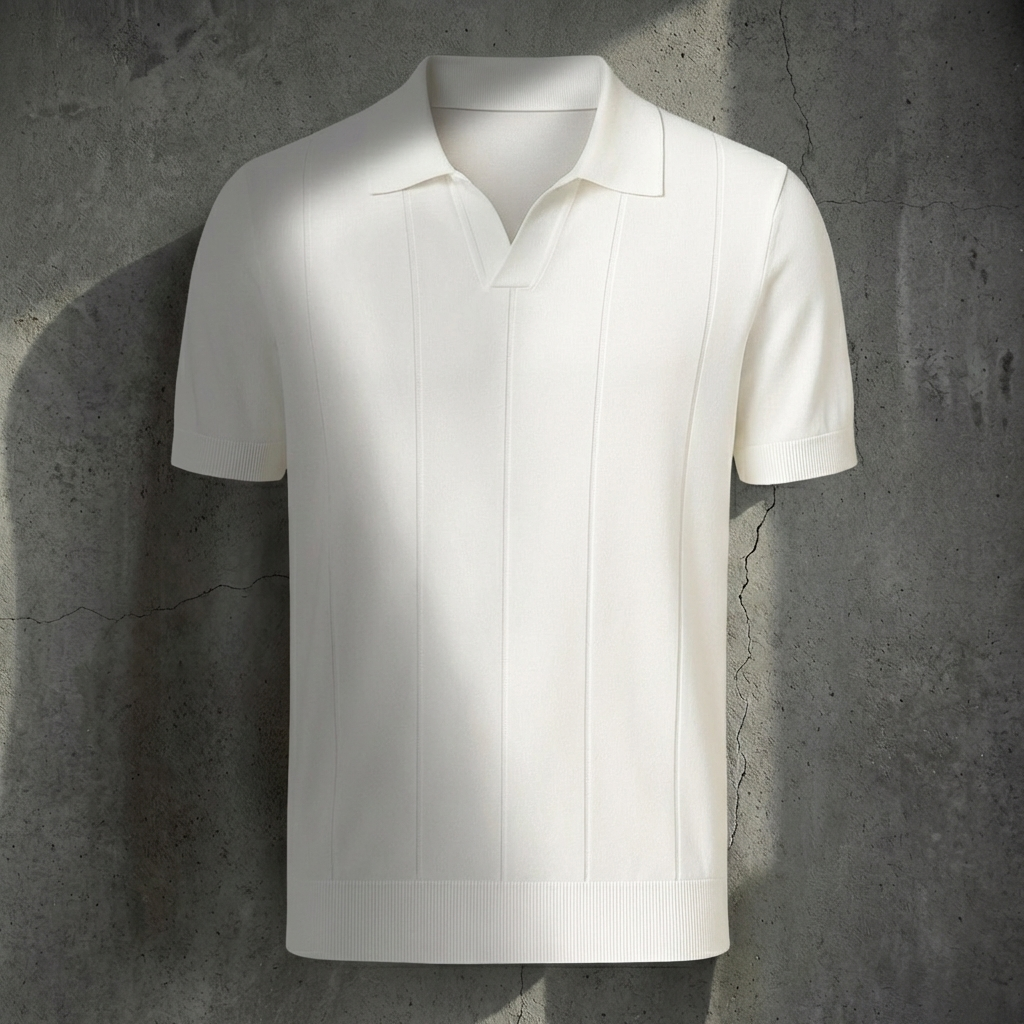 MEN’S POLO | RIBBED COTTON | SHORT SLEEVE