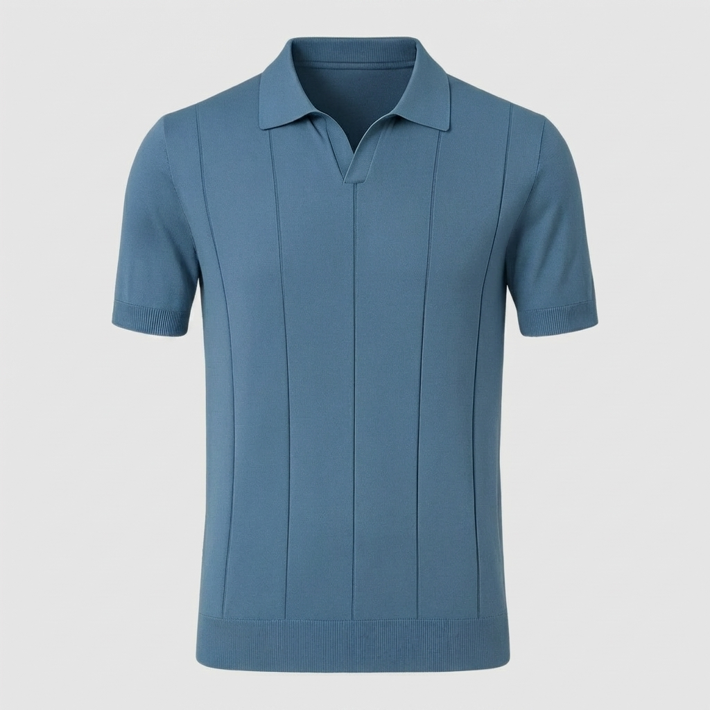 MEN’S POLO | RIBBED COTTON | SHORT SLEEVE