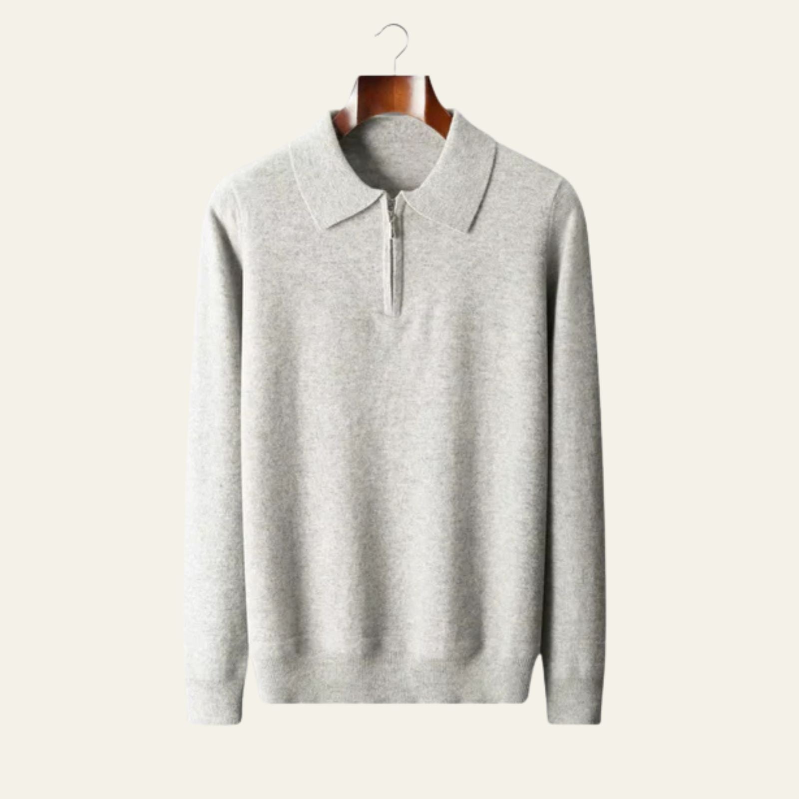 Men’s Merino Wool Quarter Zip Polo | Long Sleeve, Layering