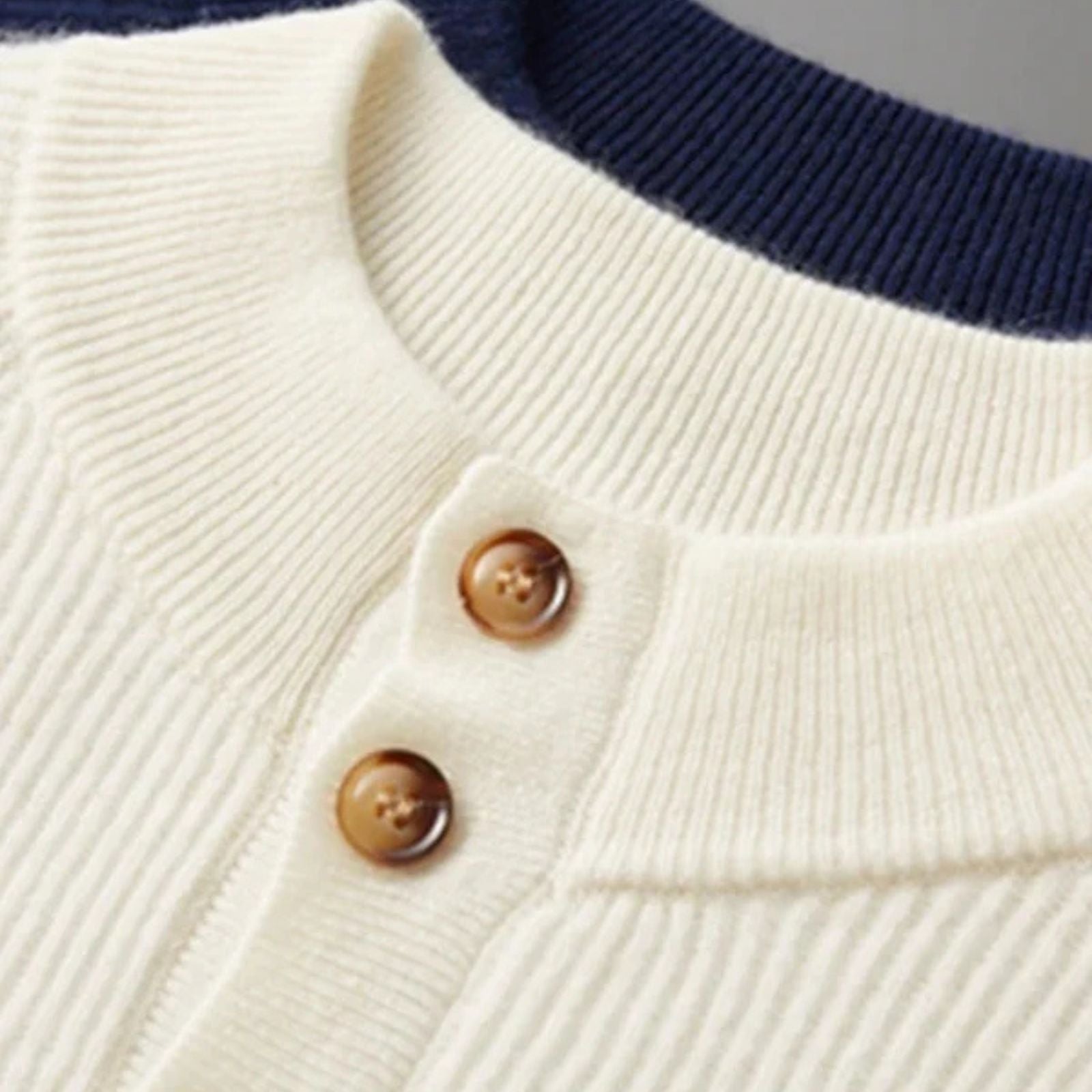 Men’s Merino Wool & Cashmere Button Sweater | Long Sleeve