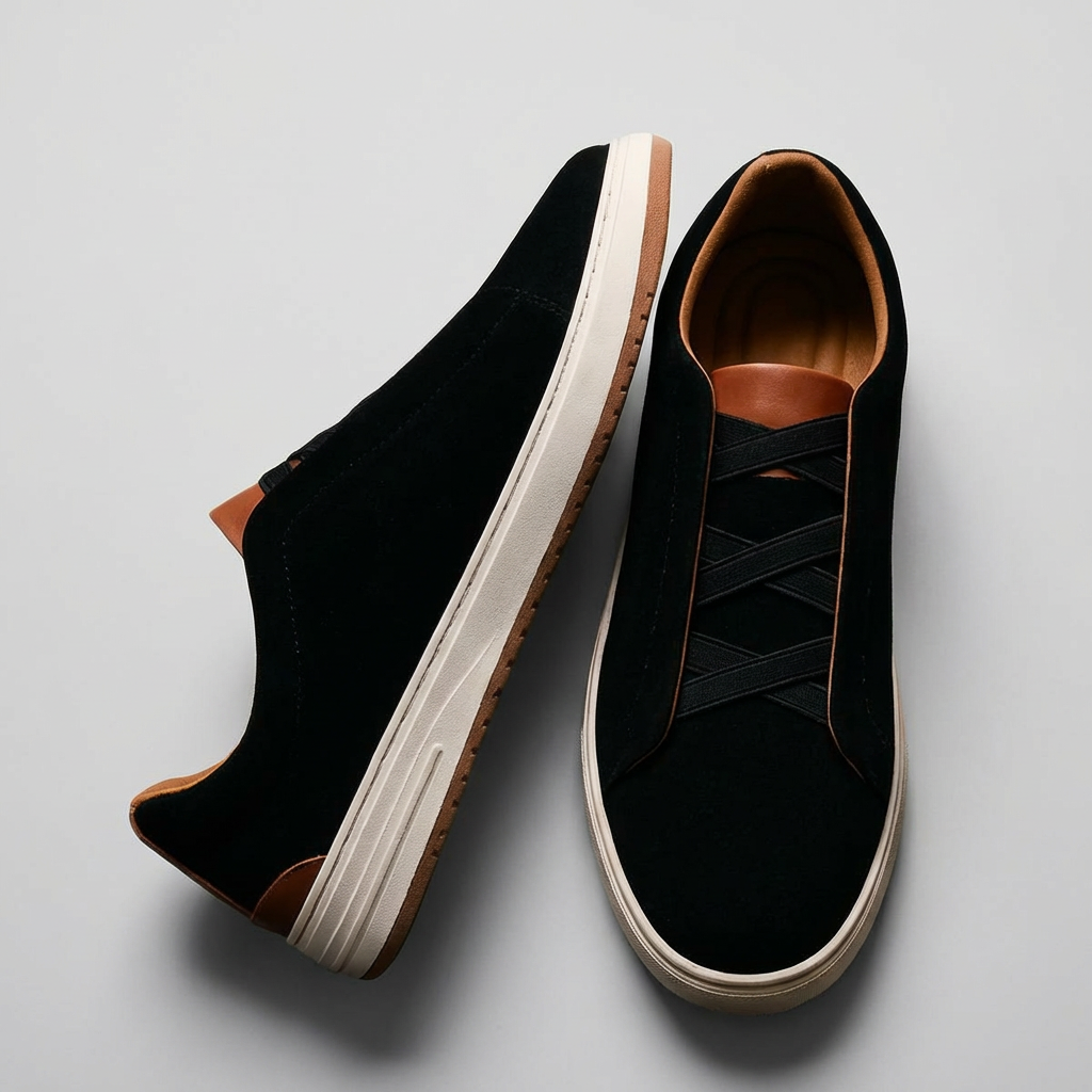 MEN’S SNEAKERS | SLIP-ON | ELASTIC PANEL | LOW-TOP CASUAL