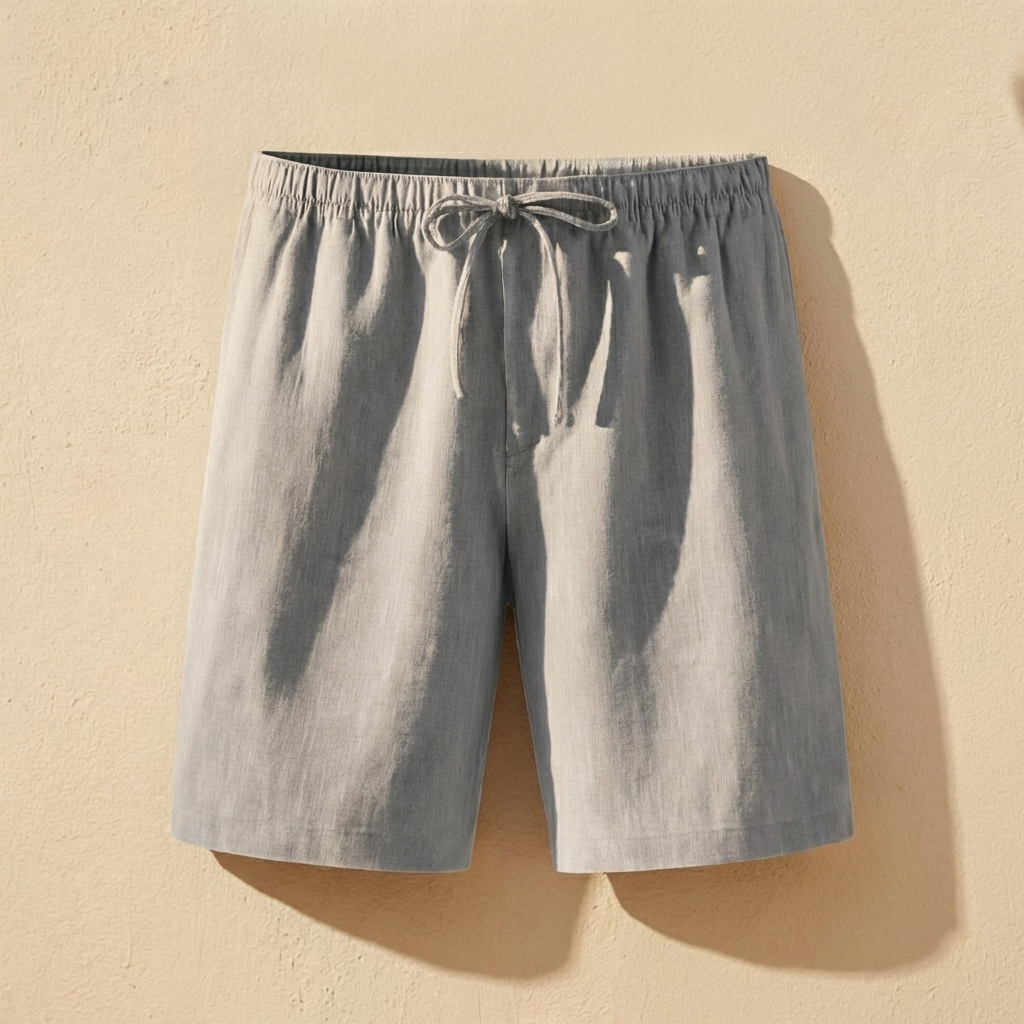 MEN’S SHORTS | LINEN BLEND | STRAIGHT WIDE FIT