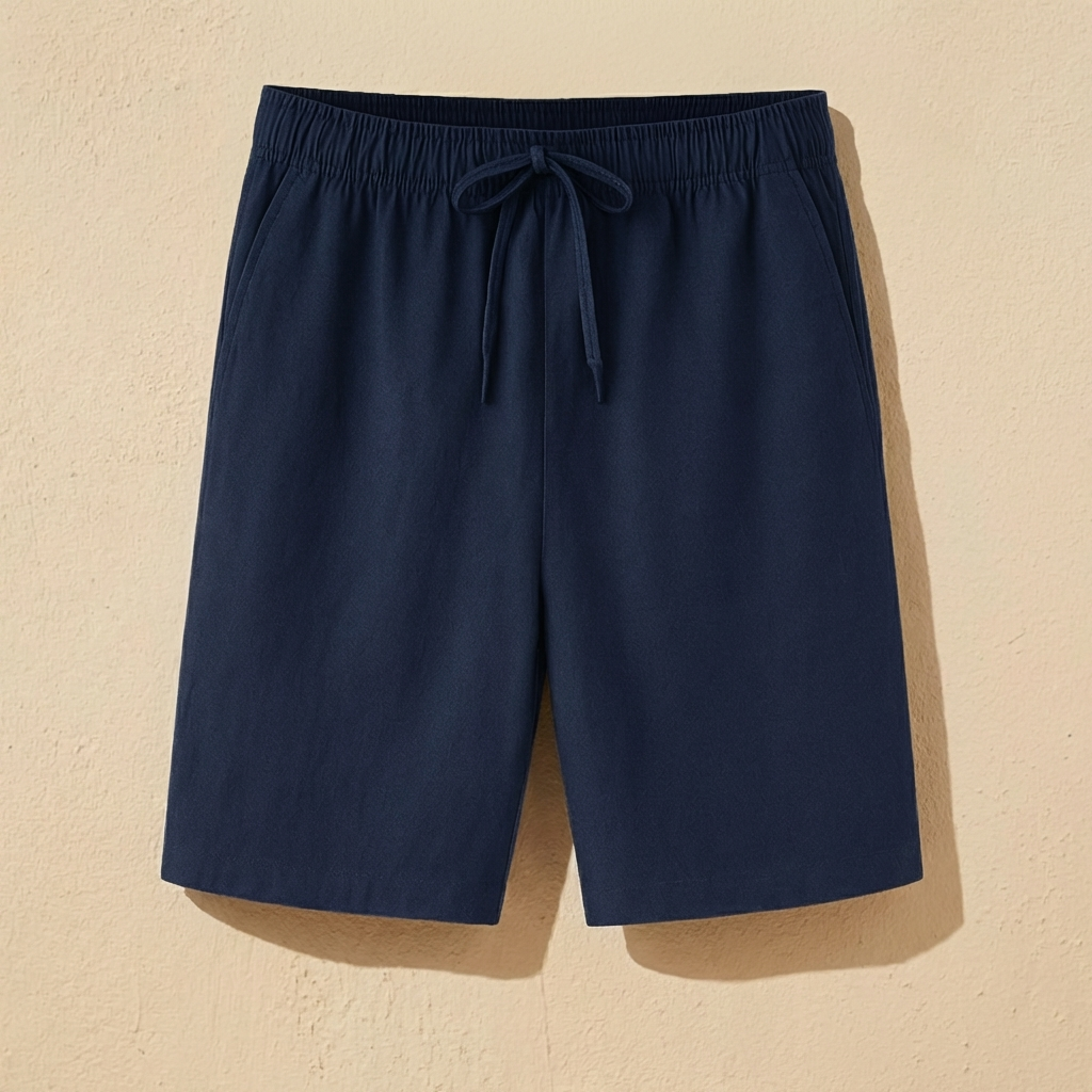 MEN’S SHORTS | LINEN BLEND | STRAIGHT WIDE FIT