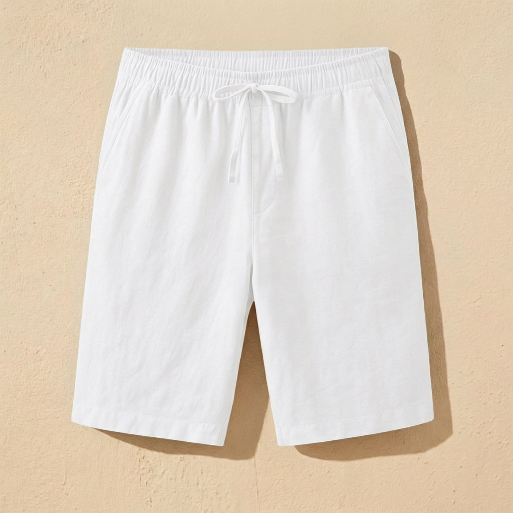 MEN’S SHORTS | LINEN BLEND | STRAIGHT WIDE FIT
