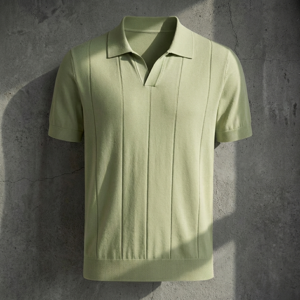 MEN’S POLO | RIBBED COTTON | SHORT SLEEVE