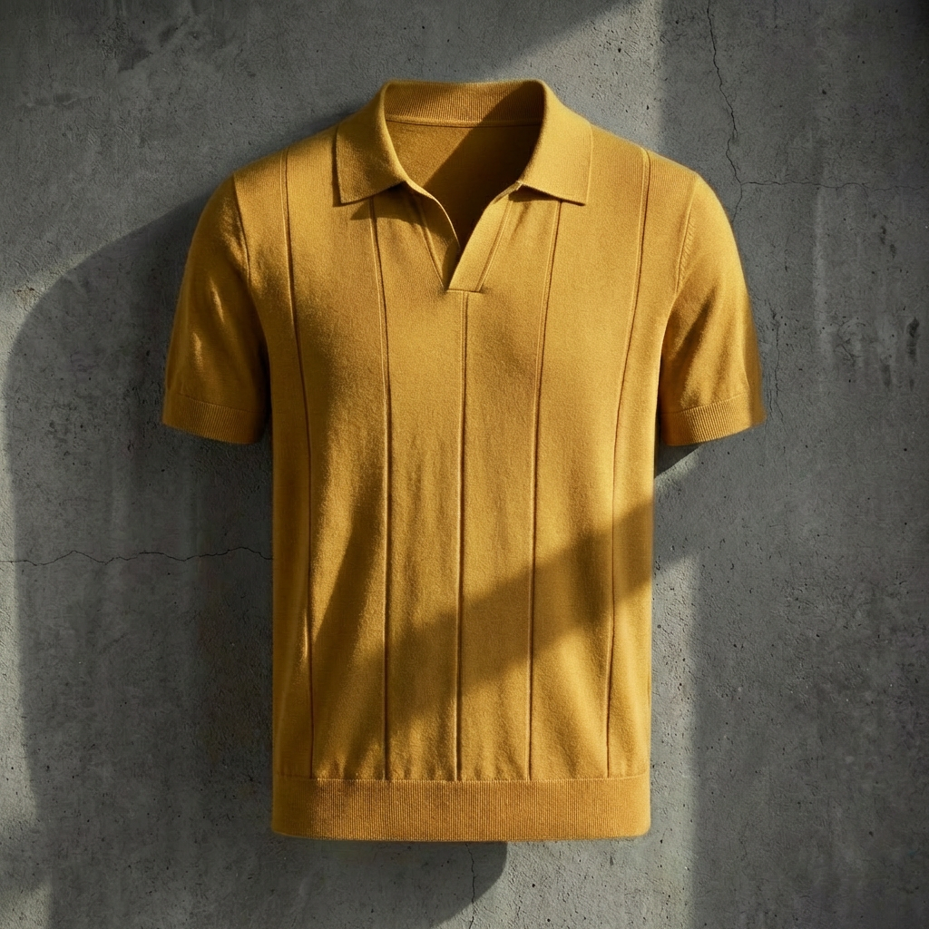 MEN’S POLO | RIBBED COTTON | SHORT SLEEVE